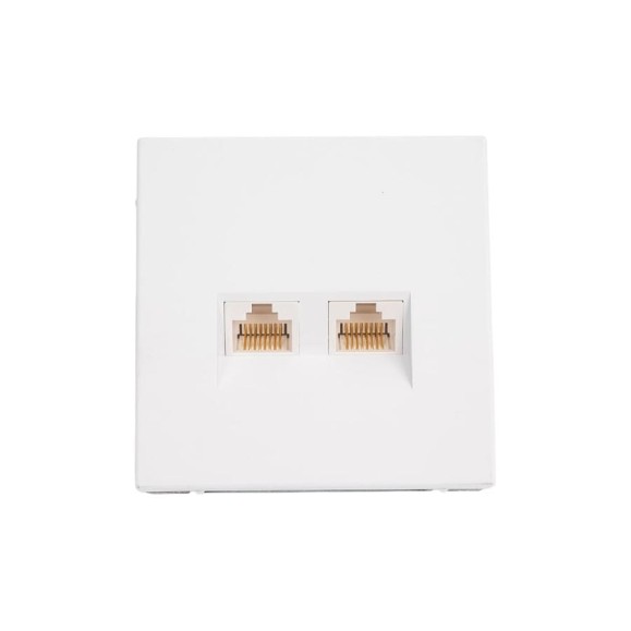 Розетка двойная компьютерная Systeme Electric ARTGALLERY RJ45+RJ45, кат. 5е, механизм, лотос GAL001385