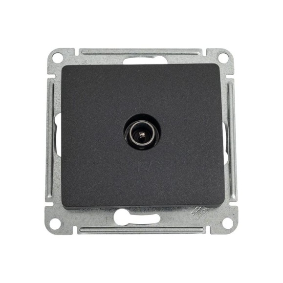 TV-розетка Systeme Electric Glossa Антрацит проходная 4DB SE GSL000792