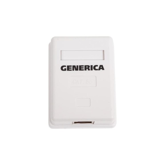Информационная розетка GENERICA настенная RJ45, кат. 5Е, FTP, 1 порт CS2-1C5EF-12-G Информационная розетка GENERICA настенная RJ45, кат. 5Е, FTP, 1 порт CS2-1C5EF-12-G