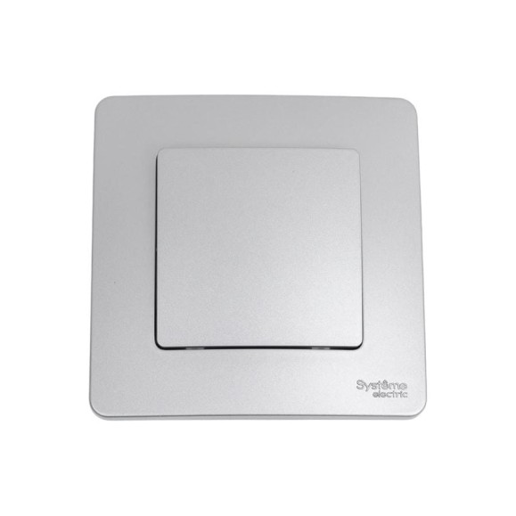 1-клавишный выключатель Systeme Electric ( Schneider Electric) BLANCA С/У cх.1, 10А, 250B, АЛЮМИНИЙ BLNVS010103