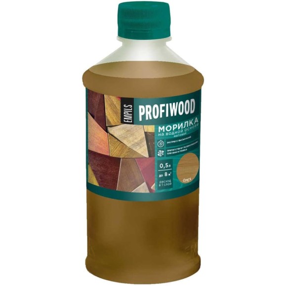 Морилка Profiwood на водной основе, орех, 0.5 кг 67692 Морилка Profiwood на водной основе, орех, 0.5 кг 67692