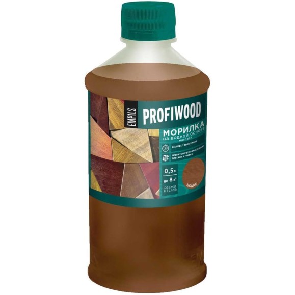 Морилка Profiwood на водной основе, мокко, 0.5 кг 67691 Морилка Profiwood на водной основе, мокко, 0.5 кг 67691