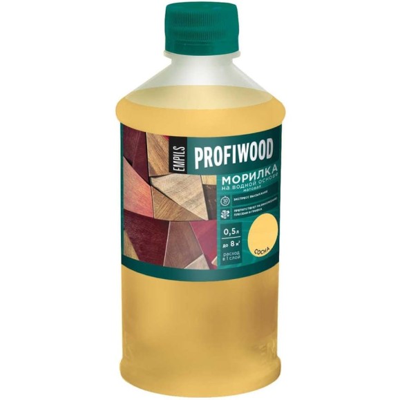 Морилка Profiwood на водной основе, сосна, 0.5 кг 67940 Морилка Profiwood на водной основе, сосна, 0.5 кг 67940