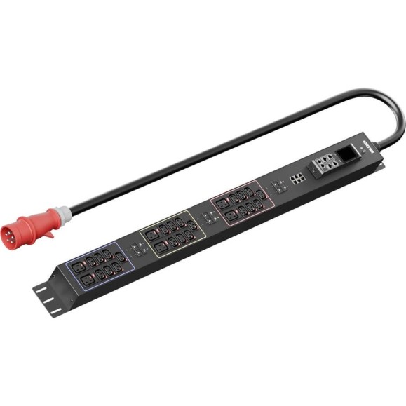 Панель распределения ONTEK PDU Managed вертикальная 32A/3ф, с мини-выключателем, выход - C13 x 21 шт. / C19 x 6 шт., кабель 3 м, IEC60309 5p OMPC3 Панель распределения ONTEK PDU Managed вертикальная 32A/3ф, с мини-выключателем, выход - C13 x 21 шт. / C19 x 6 шт., кабель 3 м, IEC60309 5p OMPC3