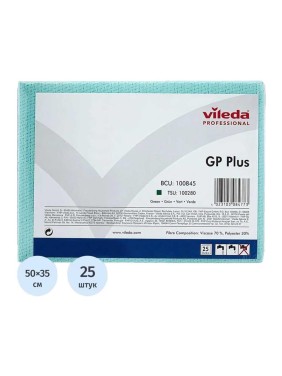 Салфетка Vileda Professional ДжиПи Плюс, зеленый, 25 шт 100845