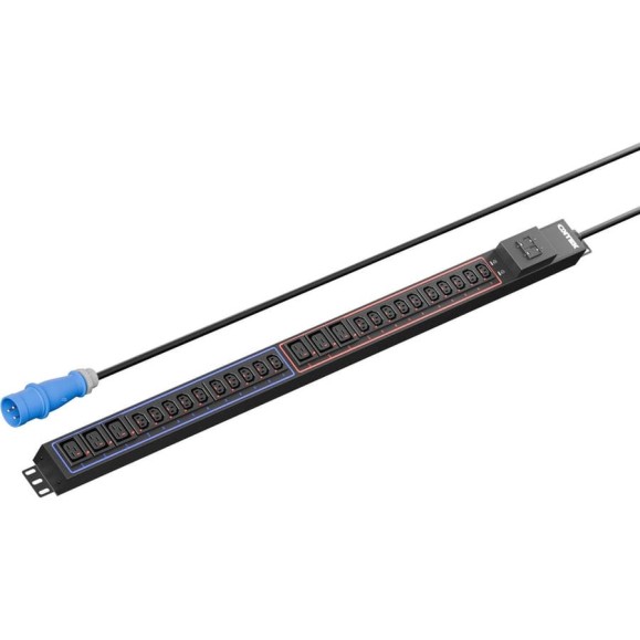 Панель распределения ONTEK PDU Basic вертикальная 32A/1ф, с мини-выключателем 16A 2шт, выход - C13 x 21 шт. / C19 x 6 шт., кабель 3 м IEC60309 3 OBPA5 Панель распределения ONTEK PDU Basic вертикальная 32A/1ф, с мини-выключателем 16A 2шт, выход - C13 x 21 шт. / C19 x 6 шт., кабель 3 м IEC60309 3 OBPA5