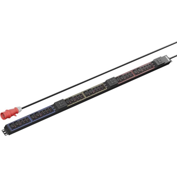 Панель распределения ONTEK PDU Basic вертикальная 32A/3ф, с мини-выключателем 16А 6шт, выход - C13 x 21 шт. / C19 x 12 шт., кабель 3 м IEC60309 OBPA6 Панель распределения ONTEK PDU Basic вертикальная 32A/3ф, с мини-выключателем 16А 6шт, выход - C13 x 21 шт. / C19 x 12 шт., кабель 3 м IEC60309 OBPA6