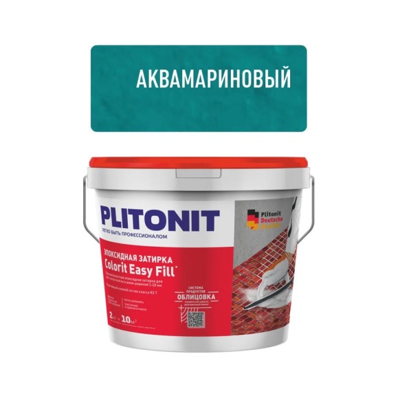 Затирка эпоксидная PLITONIT Colorit EasyFill, аквамариновый, 2 кг Н010416