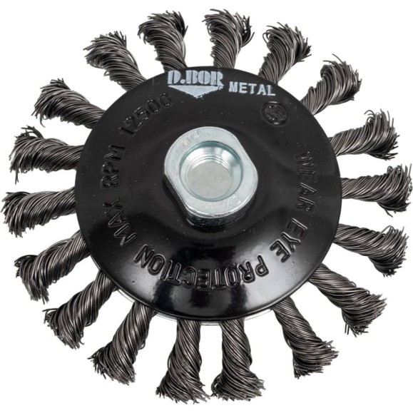 Щётка коническая жгутовая METAL Standard (115 мм; М14) для УШМ D.BOR D11-MS-115-M14-050 Щётка коническая жгутовая METAL Standard (115 мм; М14) для УШМ D.BOR D11-MS-115-M14-050