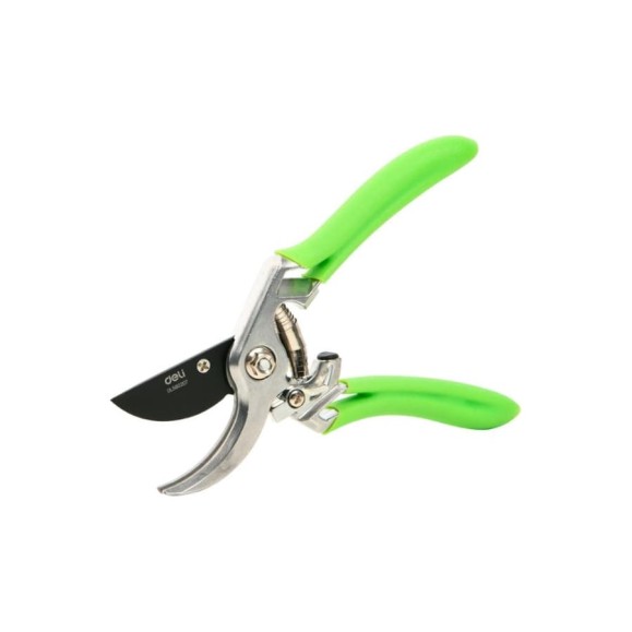 Секатор садовый DELI 215 мм DL580207 цельнокованный, сталь SK5, тефлон, максимальный диаметр резки 15 мм 184002