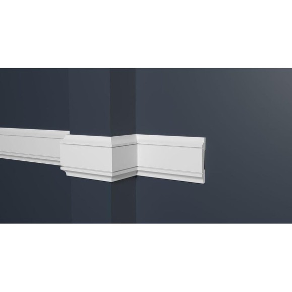 Стеновой молдинг Decor-Dizayn ударопрочный влагостойкий под покраску 47Х8Х2000 мм DD32