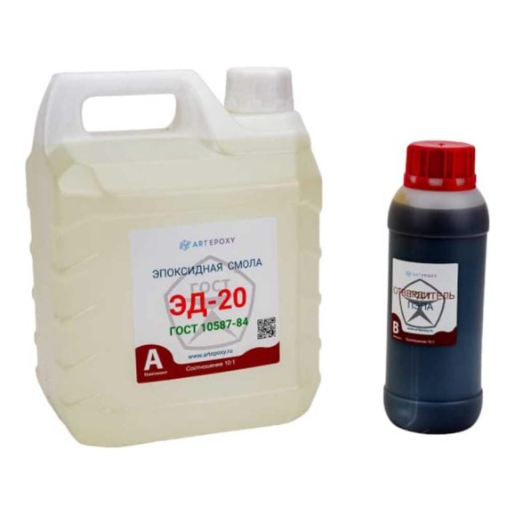Эпоксидная смола ArtEpoxy эд-20 (3 кг) с отвердителем пэпа (300 гр) 21557