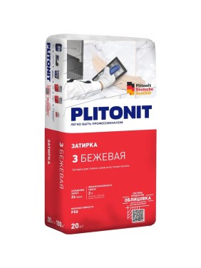 Затирка PLITONIT 3 для швов плитки (2-6 мм), бежевая, -20 Н006981 Затирка PLITONIT 3 для швов плитки (2-6 мм), бежевая, -20 Н006981