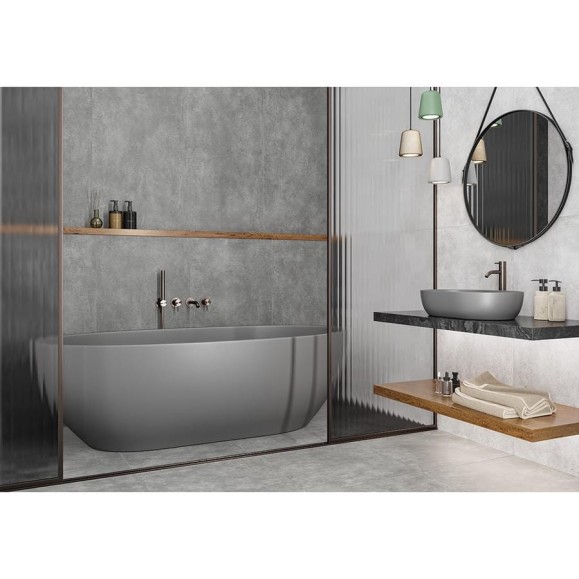 Керамогранит матовый Тотем / Totem AlmaCeramica 600х1200, цвет графит GFU60120TTM70R