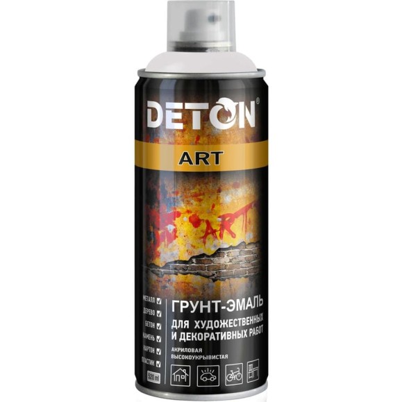 Грунт-эмаль для художественных и декоративных работ Deton ART Siberian Grey, аэрозоль 520 мл DTN-A07702