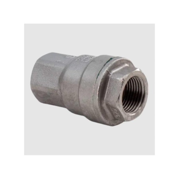 Обратный клапан муфтовый NEWKEY прямой, нержавеющая сталь AISI304 DN20 (3/4), (CF8), PN64 NK-CS20/4 Обратный клапан муфтовый NEWKEY прямой, нержавеющая сталь AISI304 DN20 (3/4), (CF8), PN64 NK-CS20/4