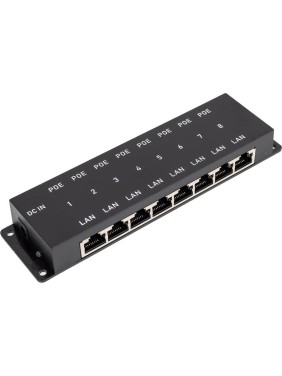 Пассивный PoE-инжектор OSNOVO Midspan-8/P Fast Ethernet на 8 портов. sct0947