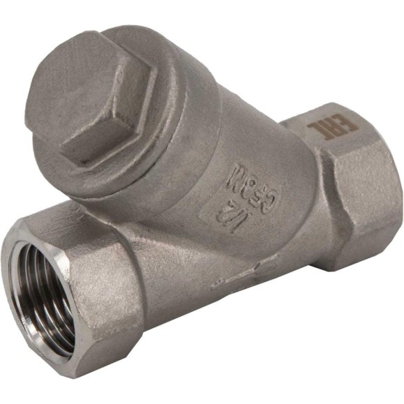 Обратный клапан NEWKEY муфтовый Y-тип нержавеющий, AISI316 DN15 (1/2), (CF8M), PN64 NK-YC15/6 Обратный клапан NEWKEY муфтовый Y-тип нержавеющий, AISI316 DN15 (1/2), (CF8M), PN64 NK-YC15/6