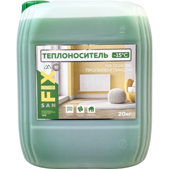 Теплоноситель SANFIX -15 пропиленгликоль с карбоксилатными присадками 20 кг, 49117