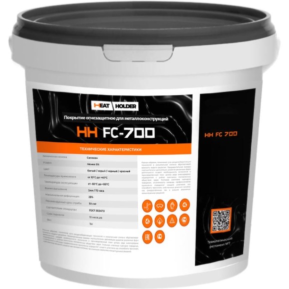 Покрытие огнезащитное терморасширяющееся для кабелей Heatholder HH FC-700 ведро, 20 кг 1005 Покрытие огнезащитное терморасширяющееся для кабелей Heatholder HH FC-700 ведро, 20 кг 1005