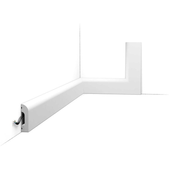 Плинтус Oracdecor CASCADE Orac из дюрополимера, белый SX182