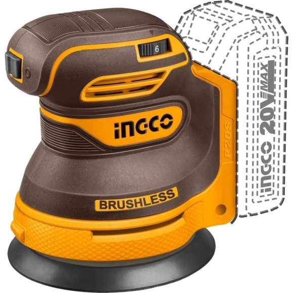 Аккумуляторная эксцентриковая шлифмашина INDUSTRIAL INGCO 125 мм CROSLI2002 Аккумуляторная эксцентриковая шлифмашина INDUSTRIAL INGCO 125 мм CROSLI2002