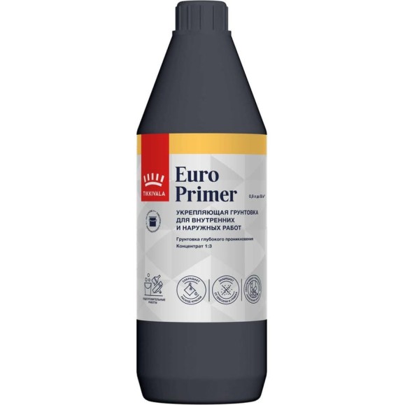 Грунтовка Tikkurila EURO PRIMER 0,9 л 700001236 Грунтовка Tikkurila EURO PRIMER 0,9 л 700001236