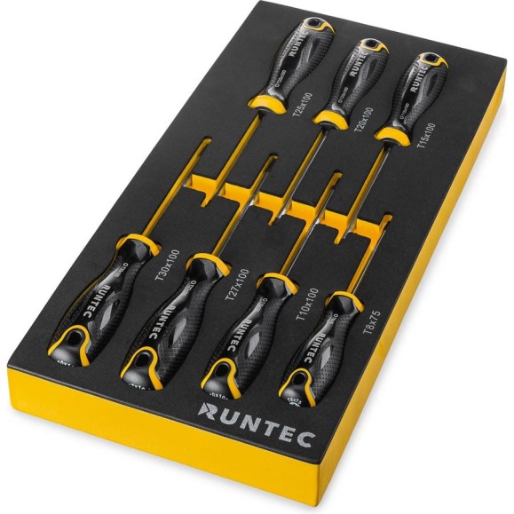 Набор отверток RUNTEC S2 TORX в ложементе EVA, 7 предметов RT-SD1TE7 Набор отверток RUNTEC S2 TORX в ложементе EVA, 7 предметов RT-SD1TE7