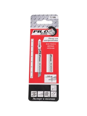 Пилки (2 шт; HSS; 75x50 мм; 12 TPI; h=3-6 мм) для лобзика T118B Pilorama 541182