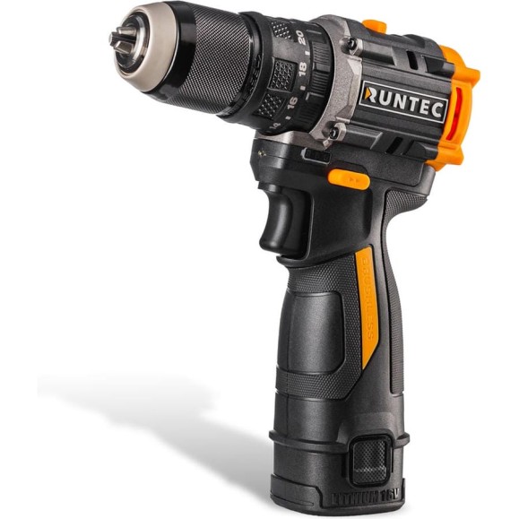 Дрель-шуруповерт ударная аккумуляторная RUNTEC PRO 13 мм, 16В, 2*2Ач, 50Нм RT-ID124