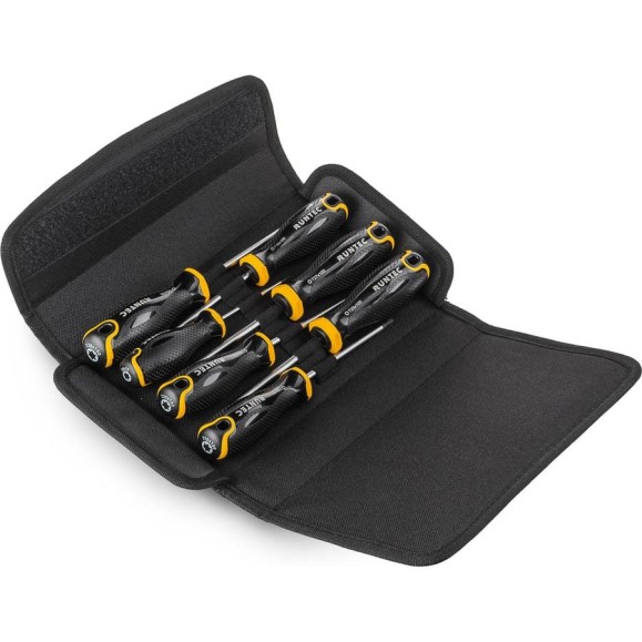 Набор отверток RUNTEC S2 TORX в сумке, 7 предметов RT-SD1TBX7S Набор отверток RUNTEC S2 TORX в сумке, 7 предметов RT-SD1TBX7S
