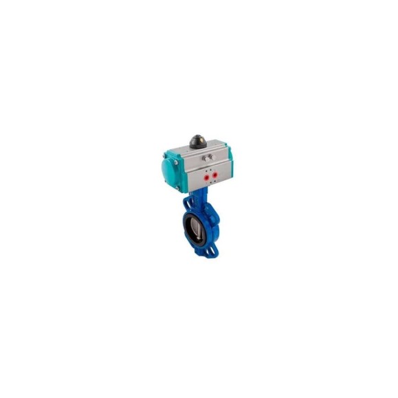 Затвор дисковый NEWKEY межфланцевый чугунный, DN80 (3), PN16 с двухсторонним пневмоприводом AT75D NK-DZi80*AT75D