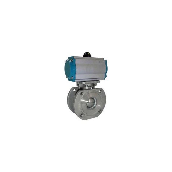 Кран шаровой межфланцевый NEWKEY AISI304 DN65 (2_1/2), с двухсторонним пневмоприводом AT92D NK-BIFp65/4*AT92D