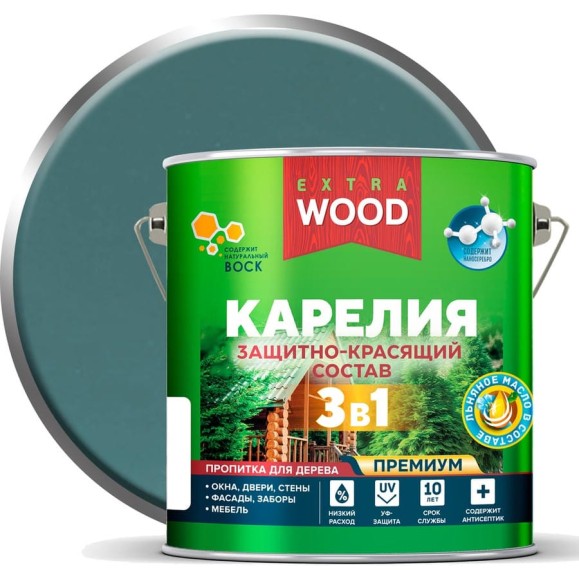 Защитно-красящий состав 3в1 для древесины FARBITEX Карелия Утренний туман 2.7 л 4300016889 Защитно-красящий состав 3в1 для древесины FARBITEX Карелия Утренний туман 2.7 л 4300016889