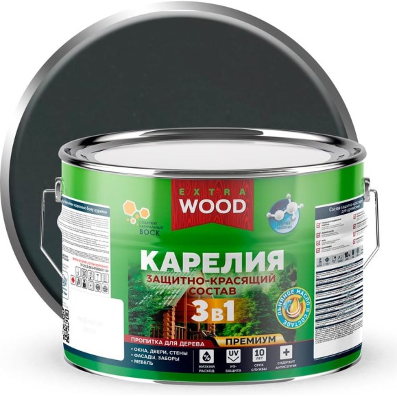 Защитно-красящий состав Farbitex 3в1 для древесины Карелия Скандинавия (9 л) WO 4300016990