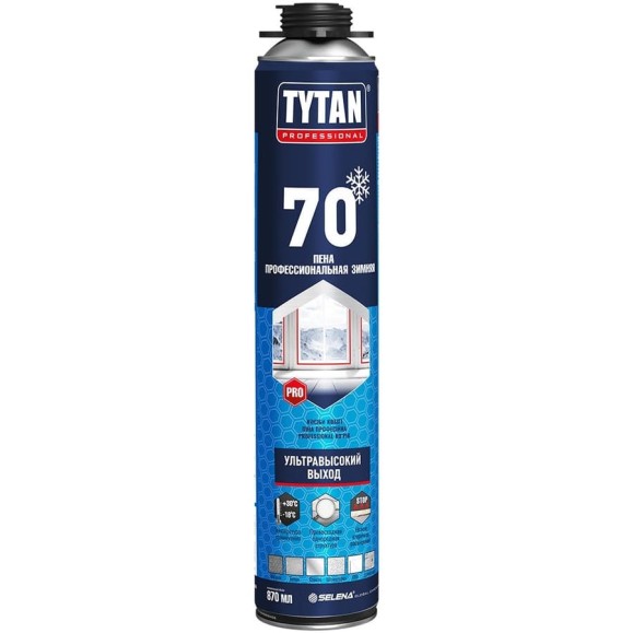 Пена монтажная TYTAN PROFESSIONAL 70 ПРОФИ 870 МЛ ЗИМНЯЯ (12/672) 279546 Пена монтажная TYTAN PROFESSIONAL 70 ПРОФИ 870 МЛ ЗИМНЯЯ (12/672) 279546