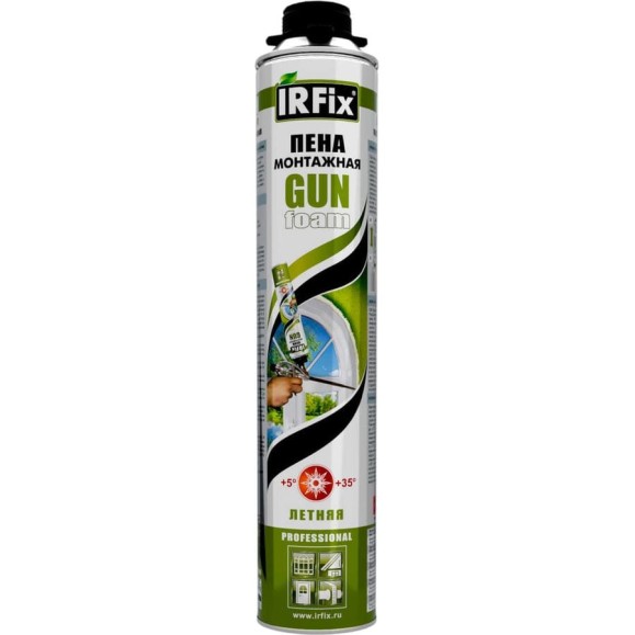 Профессиональная монтажная летняя пена IRFIX GUN 750 мл 10002