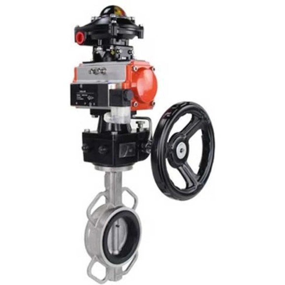 Затвор дисковый 316-316-VITON-2W-Fb Ду65 Ру16, пневмопривод DA-065, пневмораспределитель 24VDC, БКВ LSB-410, ручной дублёр HDM-1 DN.ru D050-85457 Затвор дисковый 316-316-VITON-2W-Fb Ду65 Ру16, пневмопривод DA-065, пневмораспределитель 24VDC, БКВ LSB-410, ручной дублёр HDM-1 DN.ru D050-85457