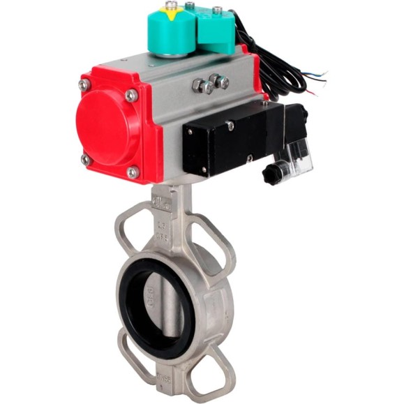 Затвор дисковый 304-304-EPDM-2W-Fb-H Ду150 Ру16, пневмопривод DA-105, пневмораспределитель 220VAC, магнитный переключатель МППП-200 DN.ru D050-84693 Затвор дисковый 304-304-EPDM-2W-Fb-H Ду150 Ру16, пневмопривод DA-105, пневмораспределитель 220VAC, магнитный переключатель МППП-200 DN.ru D050-84693