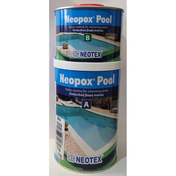 Эпоксидная 2К краска для бассейнов NEOTEX NEOPOX POOL A+B 1кг, голубая, Ral 1533 15845300