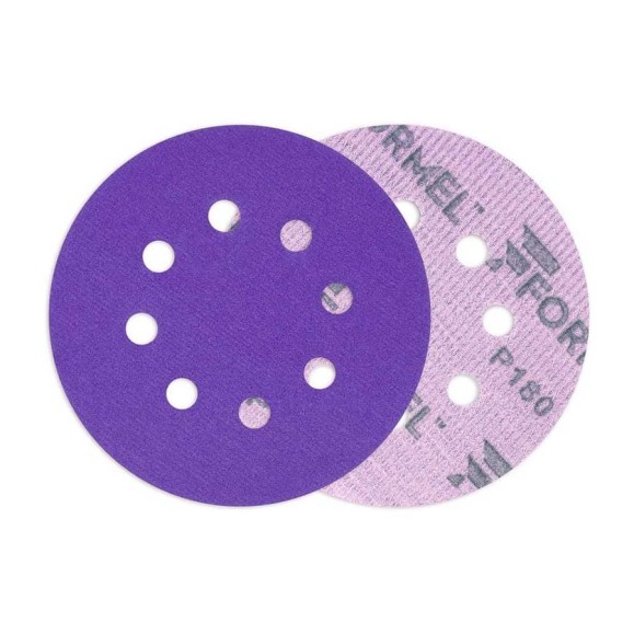 Диск CERAMIC PLUS FORMEL 125 мм, 8 отв., Р180 (упак 50 шт) 93823125180