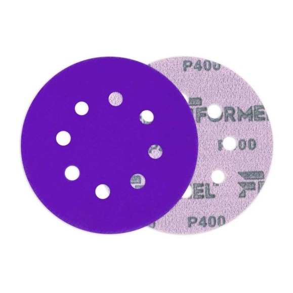 Диск CERAMIC PLUS FORMEL 125 мм, 8 отв., Р400 (упак 50 шт) 93823125400