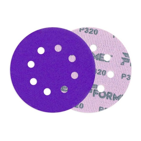 Диск CERAMIC PLUS FORMEL 125 мм, 8 отв., Р320 (упак 50 шт) 93823125320