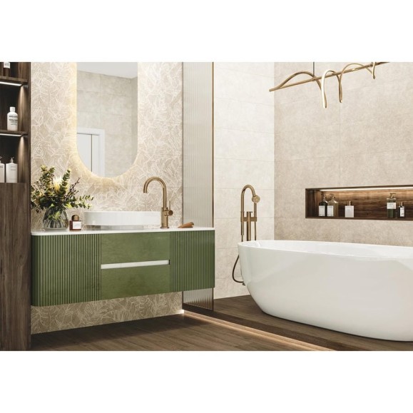 Плитка облицовочная Гарден / Garden AlmaCeramica 300х900х8,5 1,35м2 (5 шт в уп) бежевый TWU3090GAR14R