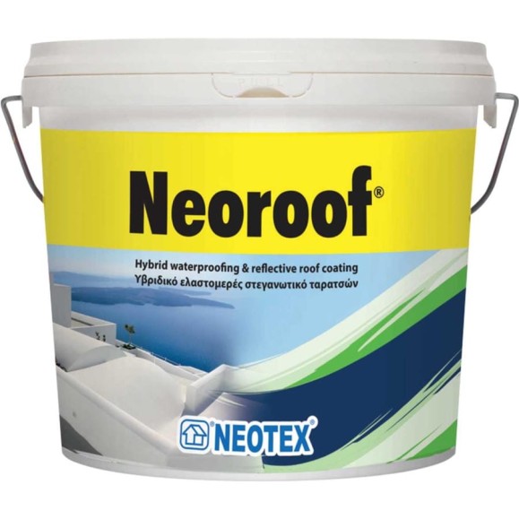Акрил-полиуретановая УФ стойкая гидроизоляция NEOTEX NEOROOF 13кг, белая, Ral 9003 12211300