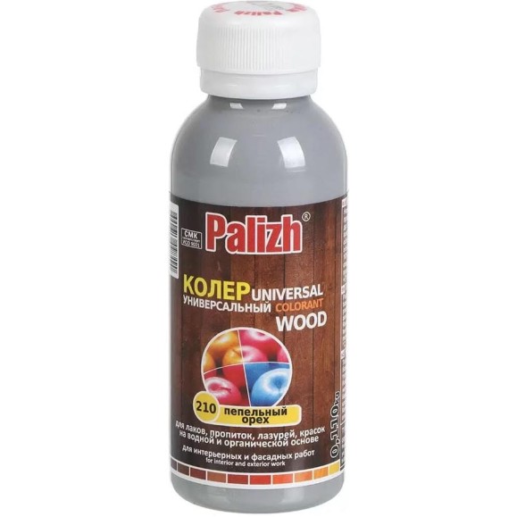 Колер универсальный Palizh №210 WOOD 0,1л пепельный орех 11614918