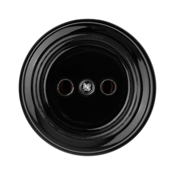 Розетка TDM ELECTRIC фарфоровая 2П 10А 250В черная, серия 