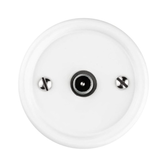 Оконечная TV розетка TDM ELECTRIC белая «Болонь» SQ1820-0053