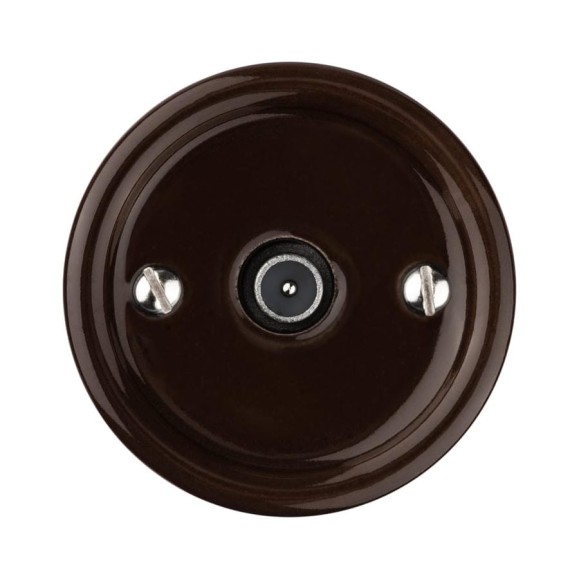 Проходная TV розетка TDM ELECTRIC коричневая «Болонь» SQ1820-0454