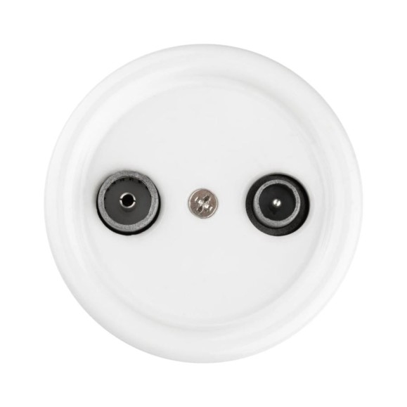 Оконечная розетка TV+R TDM ELECTRIC белая «Болонь» SQ1820-0055